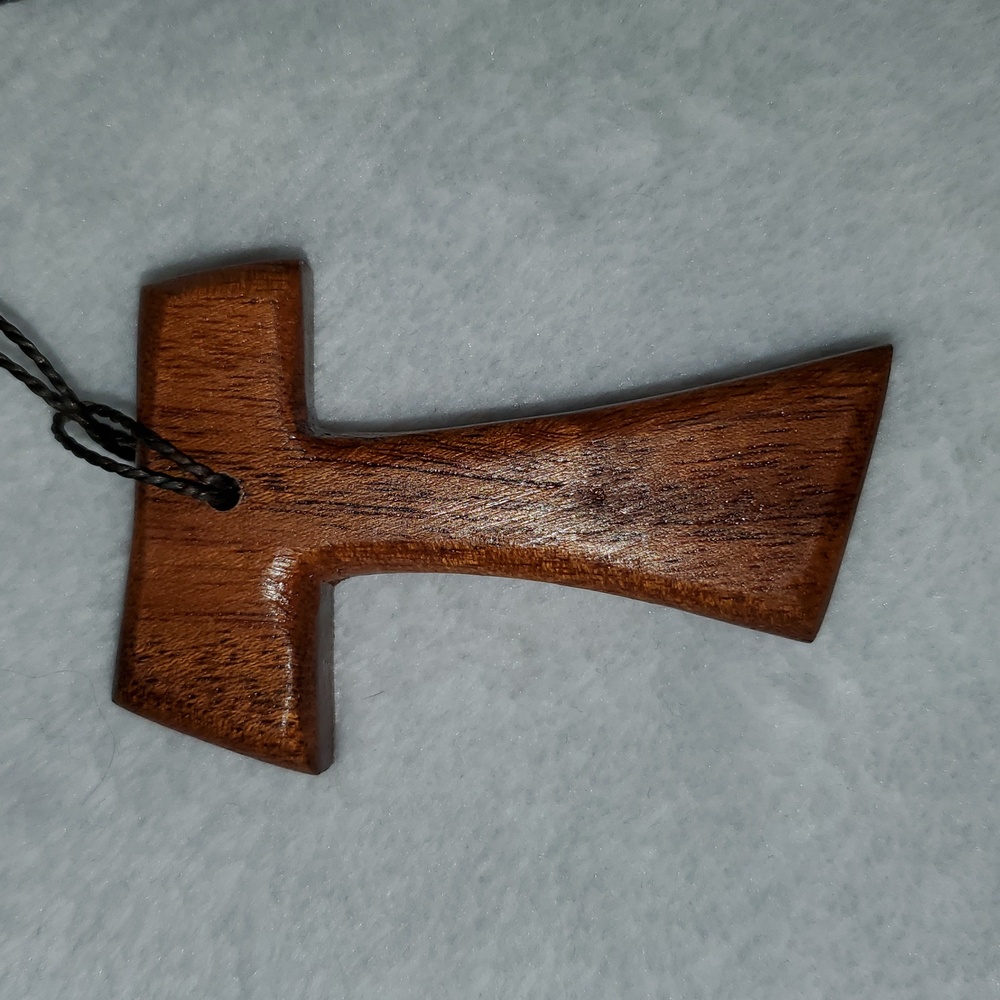 Tau Wooden Cross Pendant View 3